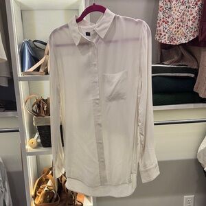 Banana Republic Cream Button-Up Blouse